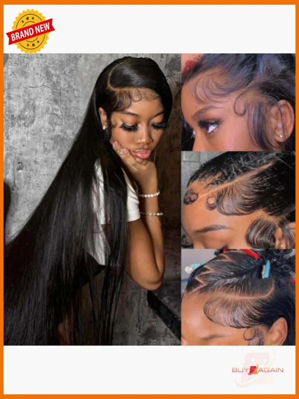 30 Inch 13x6 Lace Front Wig Human Hair 200 Density Straight Glueless HD